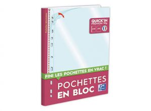 BLOC 40 POCHETTES PERFOREES A4 OXFORD