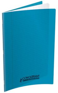 CAHIER PIQURE 24X32 96P SEYES TURQUOISE