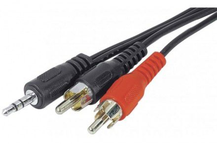 CABLE AUDIO 1 JACK >> 2 RCA 3 METRES